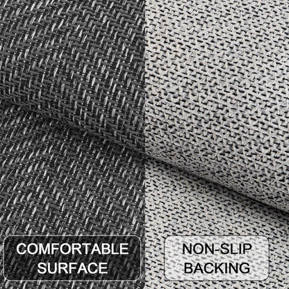 Ultra Thin Indoor Door Mat 24"x36", Washable Door Mat Indoor Entrance, Non Slip Rubber Backing Doormat Low-Profile Inside Entryway Mat, Unique Herringbone Design Entry Mat, Khaki (FOLD)