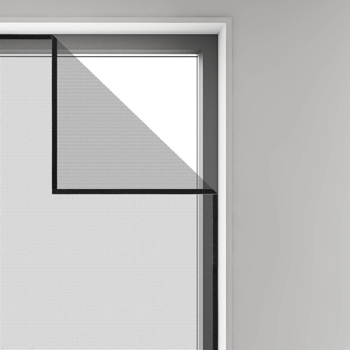 Flyzzz DIY Self-Adhesive Window Screen Netting Mesh Curtain, 100X150cm (Approach 39.37x59.05 Inches), with Hook and Sticky Tape, Fitted to Multiple Windows (White)