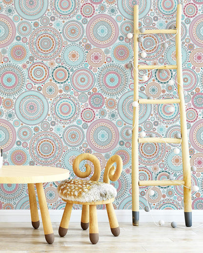 CiCiwind Peel and Stick Wallpaper Boho Contact Paper Kitchen Fun Colorful Wall Paper Self-Adhesive Removable Waterproof Easy to Clean Decoral Papel Tapiz para Pared 17.7''x78.7''