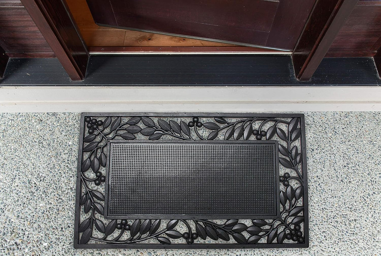 DII Rubber Doormats Collection All Weather, 18x30, Lattice