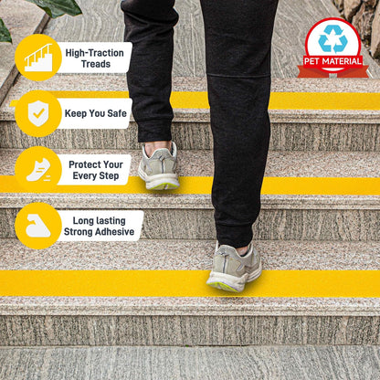 Lifegrip Anti Slip Tape, 4 Inch x 15 Foot Non-Slip Traction Grip Tape for Stairs, Waterproof Stair Treads Grip Non Slip, Non Skid Tape for Steps, Outdoor Black Grip Tape (4" X 15')