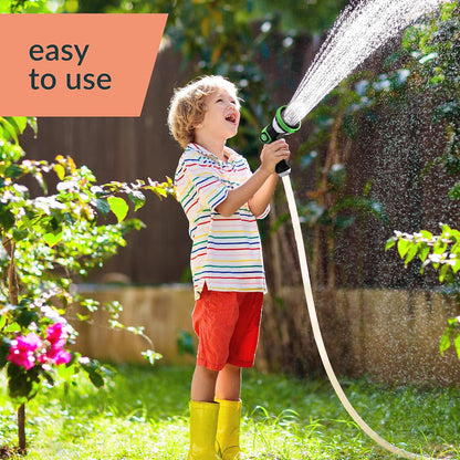 ALMA Garden Hose Nozzle Sprayer with Thumb Control On Off Valve - 10 Spray Pattern Garden Hose Sprayer Nozzle - Perfect Water Hose Nozzle for Outdoor
