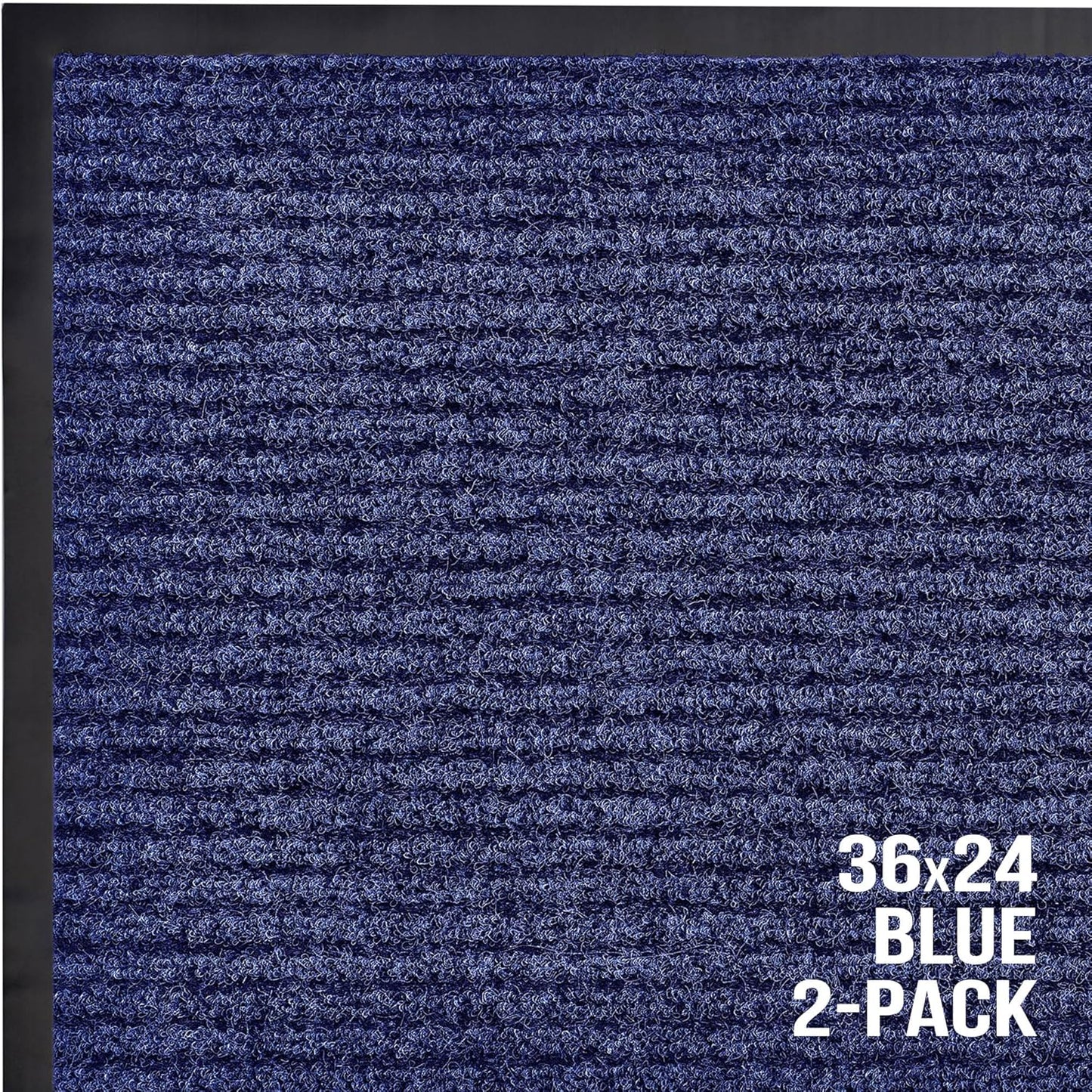 Sierra Concepts Front Door Mat Welcome Floor Mats - Entryway Indoor Outdoor Entrance Doormat, Patio, Porch, Muddy Shoe, Inside Outside Low Profile, 30x17 inches, 2-Pack Gray