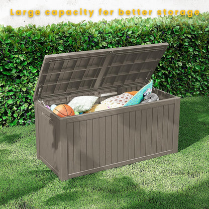 Outdoor Storage Box 325GAL Waterproof Resin Deck Box,Pool Accessories Supplies，UV-Resistant Lockable Package Delivery Bin for Garden Tools,Large Patio Outside Cushions,Chest,Furniture,Black