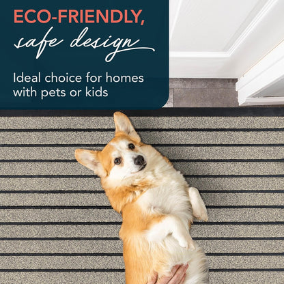 ubdyo Extra Durable Door Mat - Dirt Trapping Outdoor Welcome Mats - Non-Slip Outdoor Indoor Entrance - Low Profile Front Doormat (30" x 17", Bright Brown)