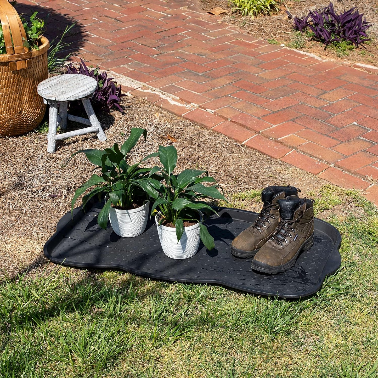 Mohawk Home Boot Tray Utility Solid Black (1'3"x2'5") Utility Mat