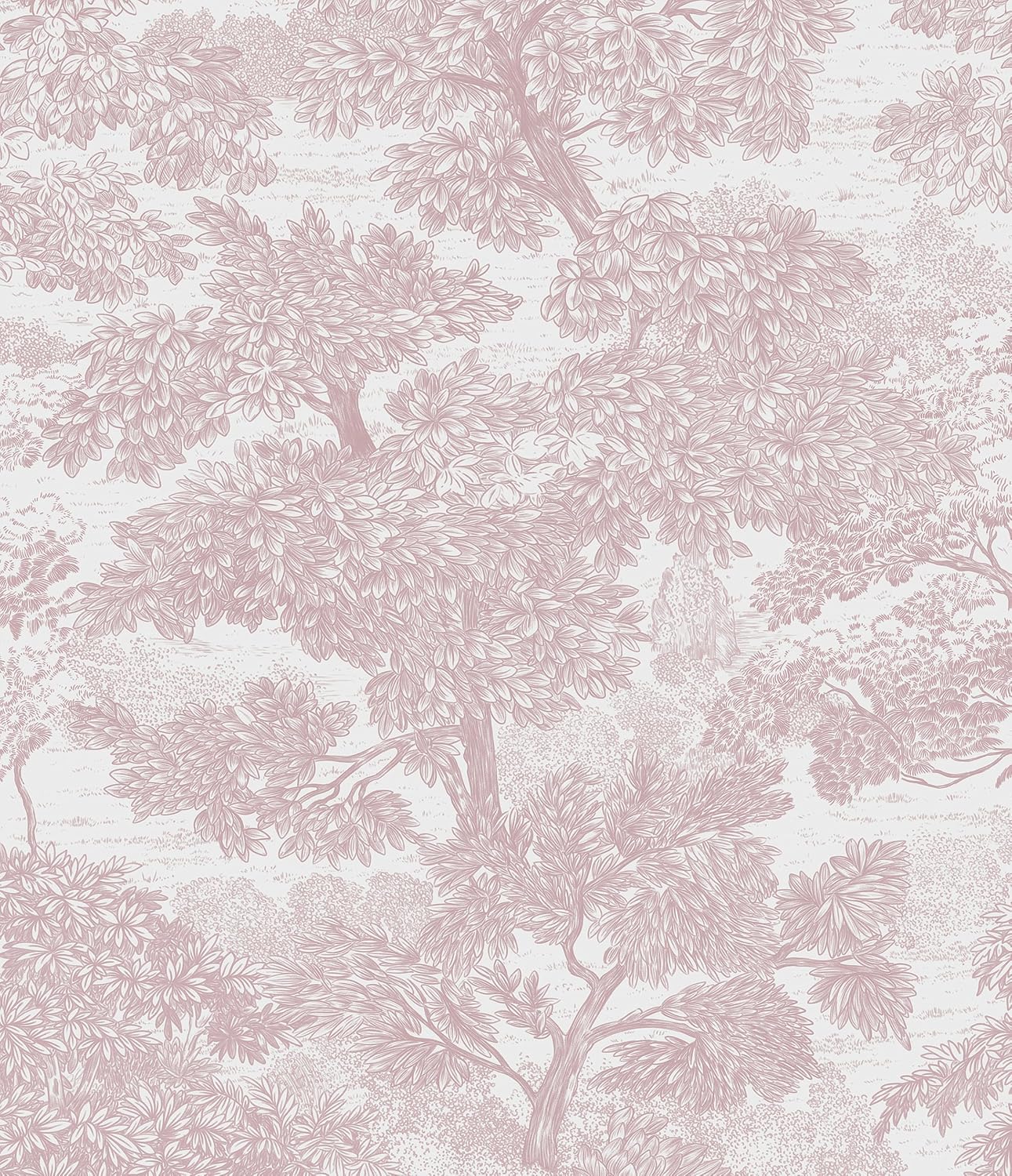 Safiyya Peel and Stick Wallpaper Beige Forest Contact Paper 17.3" x 118" Vintage Tree Wall Paper Renter Friendly Self Adhesive Removable Wallpaper for Bathroom Vinyl Off-White