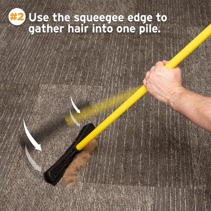 FURemover Pet Hair Removal Rubber Broom, 18" Broom Head