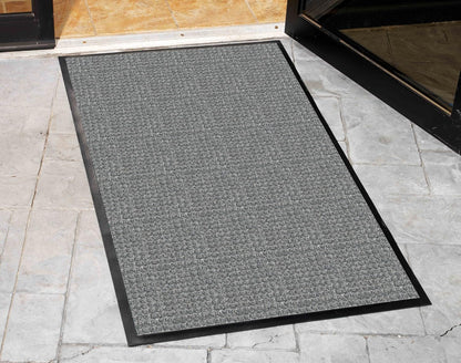 Guardian WaterGuard Indoor/Outdoor Wiper Scraper Floor Mat, Rubber/Nylon, 3'x4', Grey