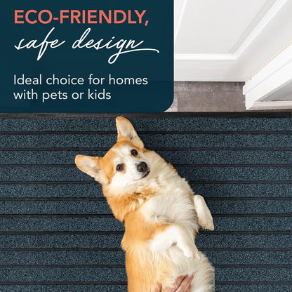 ubdyo Extra Durable Door Mat - Dirt Trapping Outdoor Welcome Mats - Non-Slip Outdoor Indoor Entrance - Low Profile Front Doormat (30" x 17", Bright Brown)
