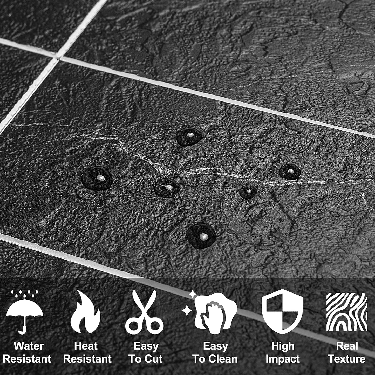 AULIGET 100 Piece Rust Slate Peel and Stick Backsplash Wall Tiles, 3" x 6" PVC Faux Stone Stick on Tiles for Backsplash Kitchen, Bathroom, Laundry Room, Camper, Fireplace