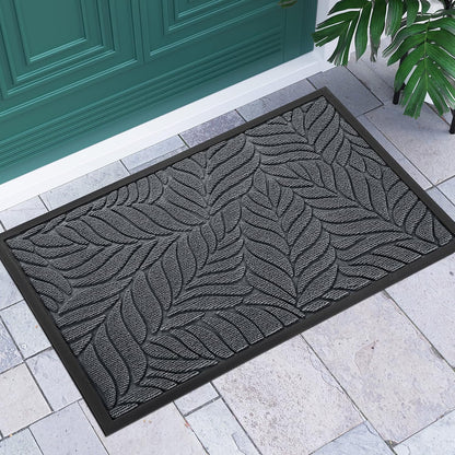 Yimobra Front Door Mat Outdoor Indoor, 29.5x17 All-Season Waterproof Door Mat Outside Entrance, All-Weather Non-Slip Outside Doormat for Garage Patio Entryway, Brown