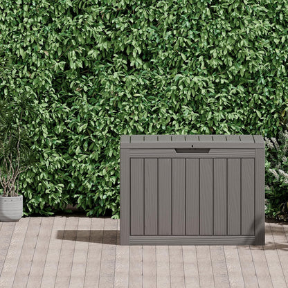 35 Gallon Outdoor Storage Box, Waterproof Resin Deck Box with Lockable Lid – Storage Cabinet for Patio Furniture, Pool Supplies, Garden Tools – Indoor & Outdoor Use