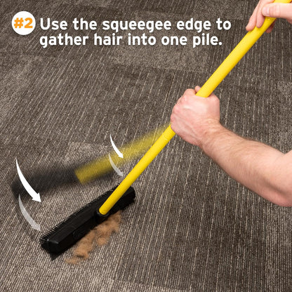 FURemover Pet Hair Removal Rubber Broom, 18" Broom Head