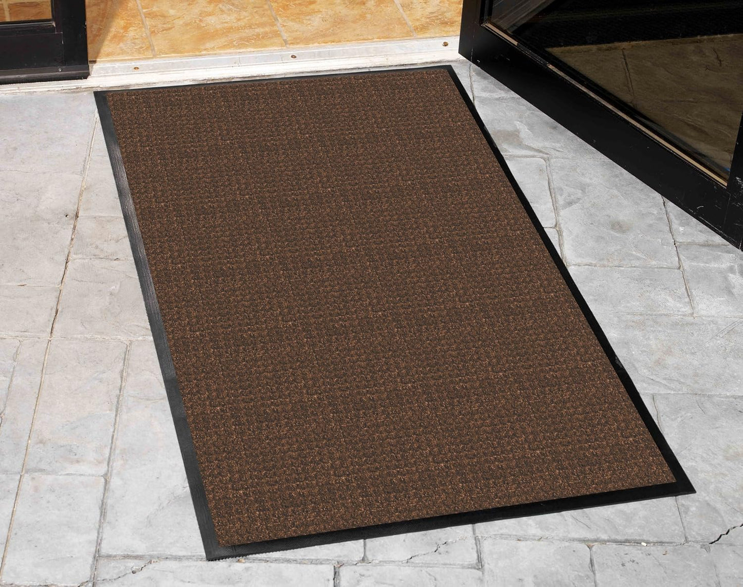 Guardian WaterGuard Indoor/Outdoor Wiper Scraper Floor Mat, Rubber/Nylon, 3'x4', Grey