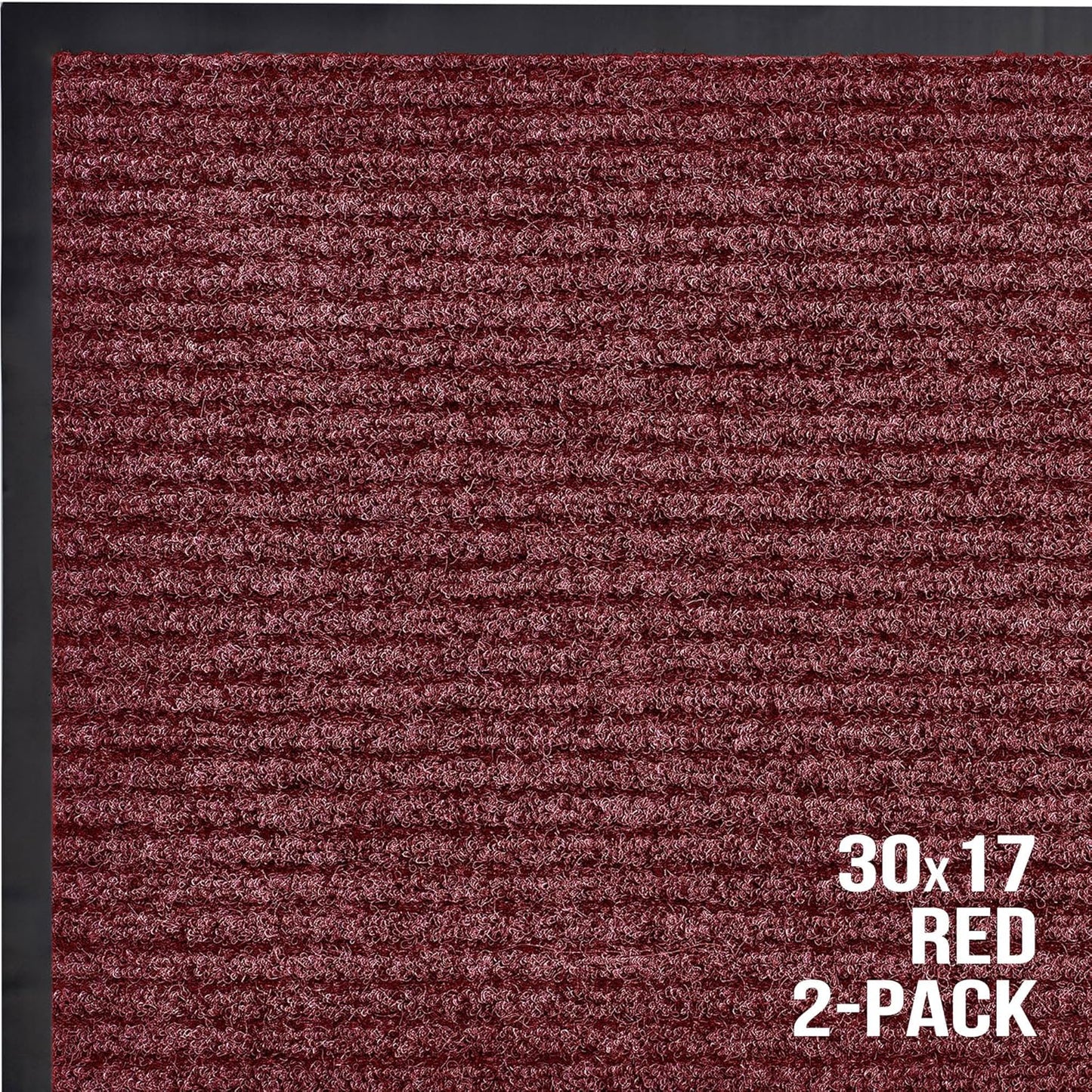 Sierra Concepts Front Door Mat Welcome Floor Mats - Entryway Indoor Outdoor Entrance Doormat, Patio, Porch, Muddy Shoe, Inside Outside Low Profile, 30x17 inches, 2-Pack Gray