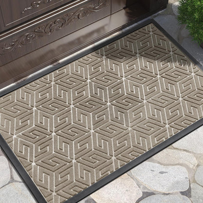 Yimobra Doormat Outdoor Entrance 29.5x17, All-Weather Waterproof Outdoor Mats for Front Door, Non Slip Welcome Door Mat for Patio Proch Outside Entryway Indoor, Black