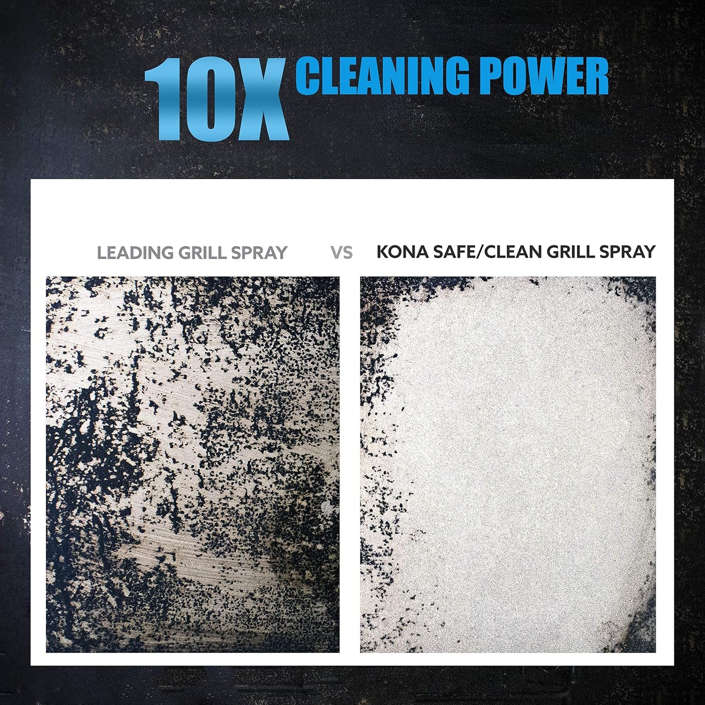 Kona Safe/Clean Grill Cleaner Spray - Now 40% More Cleaning Power, Heavy Duty No-Drip Gel, Eco-Friendly, Food Safe, BBQ Grate Degreaser, Biodegradable, Made in Michigan USA - 23oz