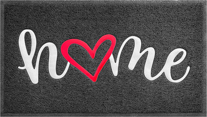 EARTHALL Door Mat Outside Inside Home Doormat, 30"x17.5", Durable Floor Mat Non Slip Mat Ultra Absorb Mud Easy Clean Front Doormat for Garage, Entryway, Patio, High Traffic Areas, Black
