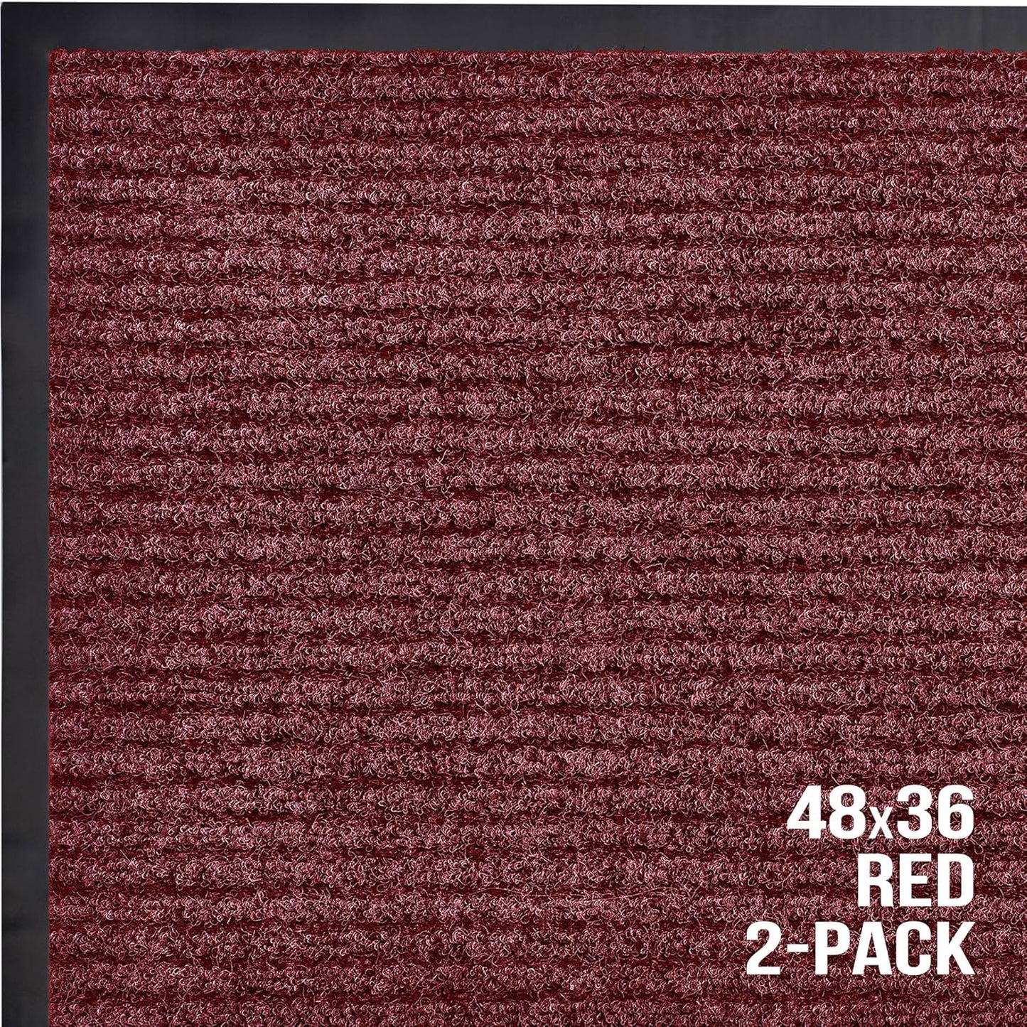 Sierra Concepts Front Door Mat Welcome Floor Mats - Entryway Indoor Outdoor Entrance Doormat, Patio, Porch, Muddy Shoe, Inside Outside Low Profile, 30x17 inches, 2-Pack Gray