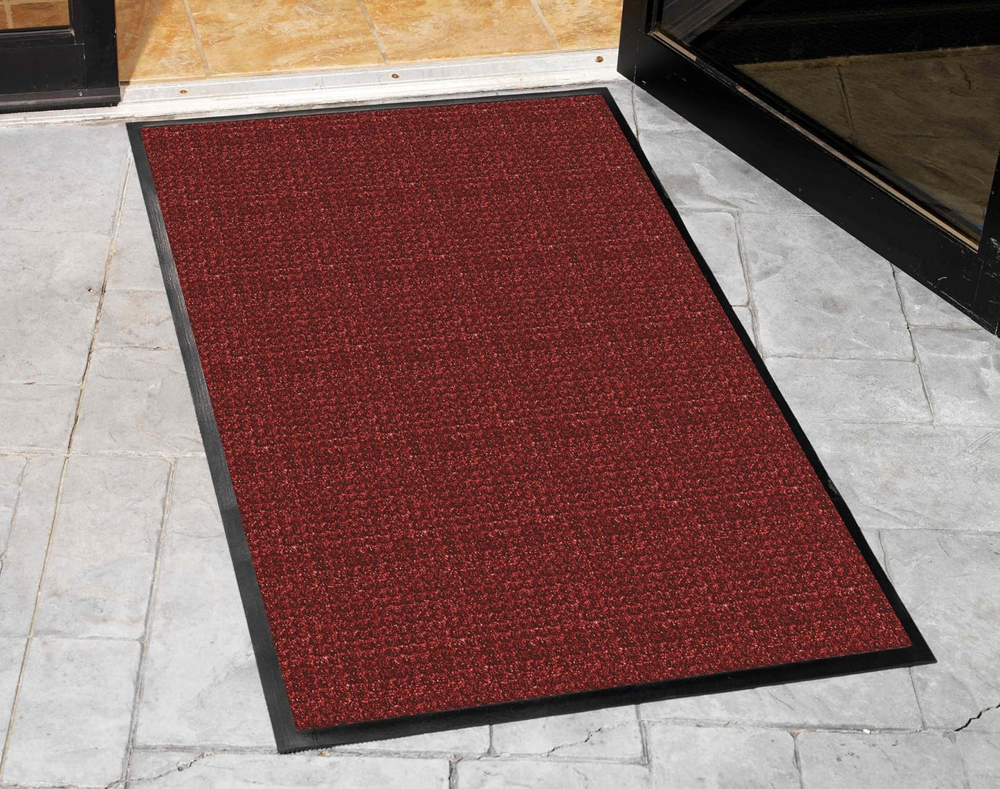 Guardian WaterGuard Indoor/Outdoor Wiper Scraper Floor Mat, Rubber/Nylon, 3'x4', Grey