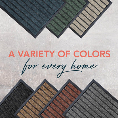 ubdyo Extra Durable Door Mat - Dirt Trapping Outdoor Welcome Mats - Non-Slip Outdoor Indoor Entrance - Low Profile Front Doormat (30" x 17", Bright Brown)