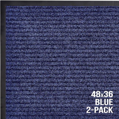 Sierra Concepts Front Door Mat Welcome Floor Mats - Entryway Indoor Outdoor Entrance Doormat, Patio, Porch, Muddy Shoe, Inside Outside Low Profile, 30x17 inches, 2-Pack Gray