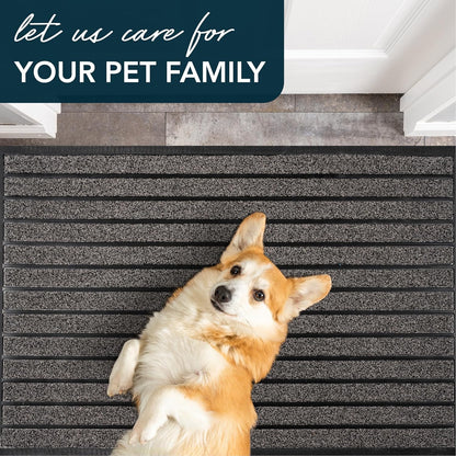 ubdyo Extra Durable Door Mat - Dirt Trapping Outdoor Welcome Mats - Non-Slip Outdoor Indoor Entrance - Low Profile Front Doormat (30" x 17", Bright Brown)