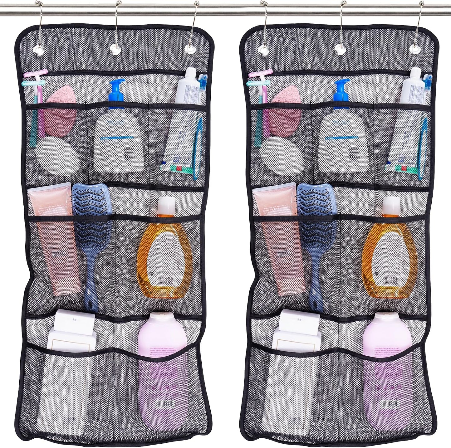 S&T INC. Shower Organizer, Shower Caddy & Bathroom Organizer, 2 Pack, White