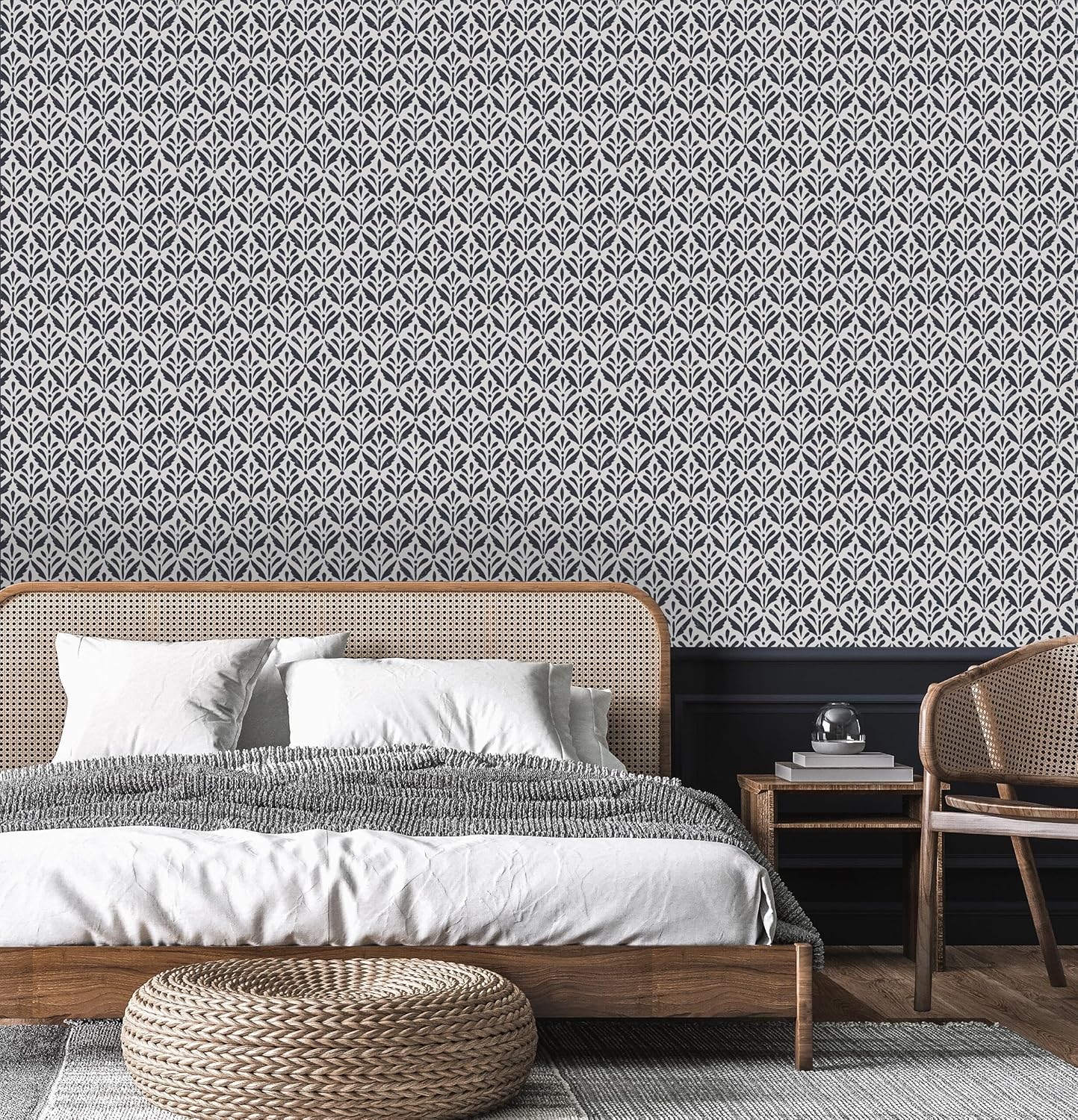Peel and Stick Wallpaper Roll 17.5 x 216 Whispering Tales Design in Vinyl Sticker Paper for Accent Panels, Bedroom, Kitchen, Office or Shelf Liner