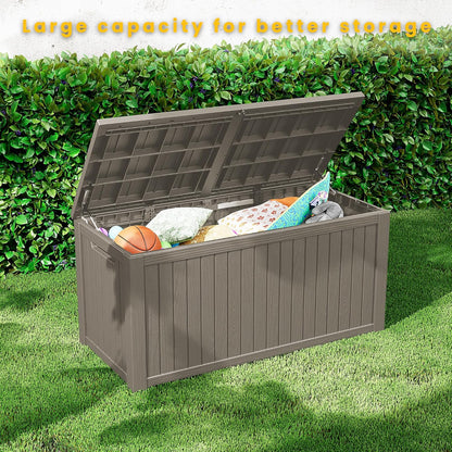 Outdoor Storage Box 325GAL Waterproof Resin Deck Box,Pool Accessories Supplies，UV-Resistant Lockable Package Delivery Bin for Garden Tools,Large Patio Outside Cushions,Chest,Furniture,Black