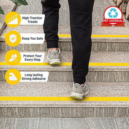 Lifegrip Anti Slip Tape, 4 Inch x 15 Foot Non-Slip Traction Grip Tape for Stairs, Waterproof Stair Treads Grip Non Slip, Non Skid Tape for Steps, Outdoor Black Grip Tape (4" X 15')