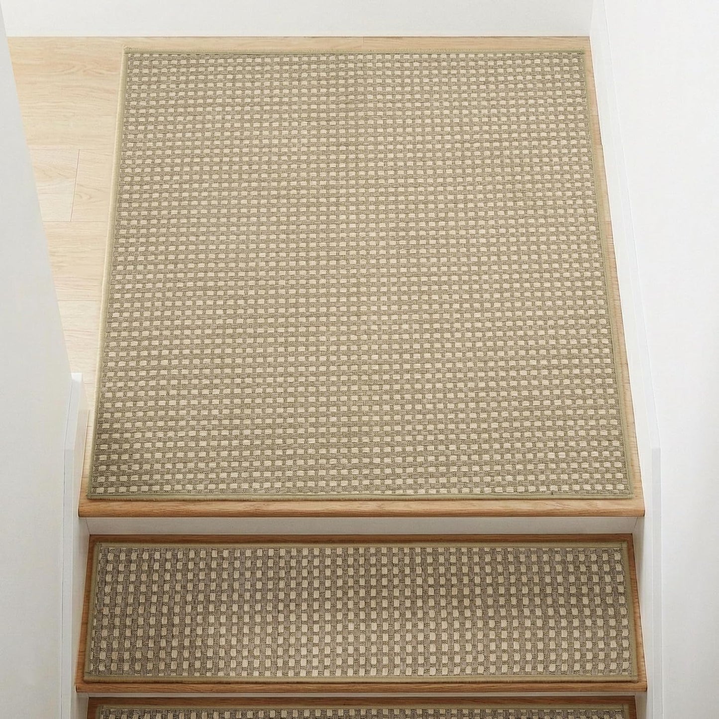 Chenille Stair Treads for Wooden Steps 8"x30" (15 Pack), Ultra Soft Non-Slip Carpet Stair Runners Indoor, Peel and Stick Self-Adhesive Step Rugs for Kids & Dogs, Machine Washable, Gray